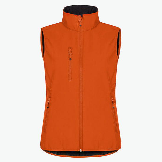 Clique Classic Softshell Vest Women - Diep Oranje Softshell Jas Clique XS