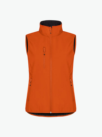 Clique Classic Softshell Vest Women - Diep Oranje Softshell Jas Clique XS