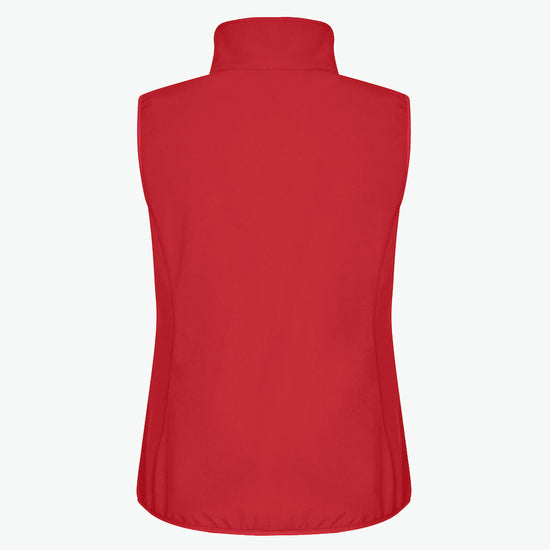 Clique Classic Softshell Vest Women - Rood Softshell Jas Clique