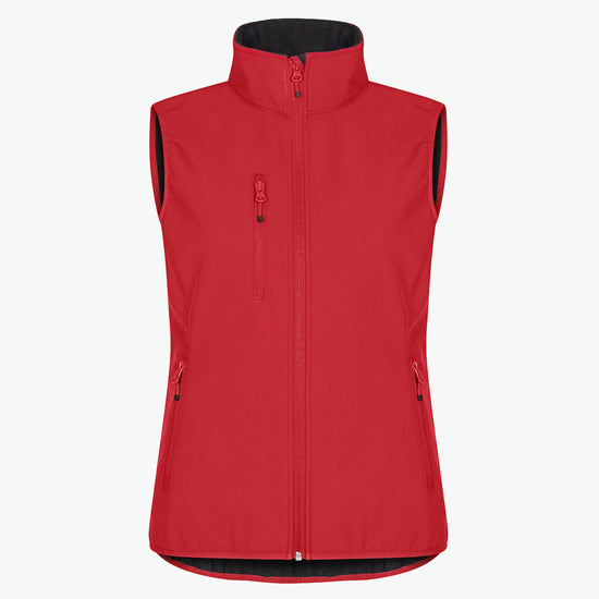 Clique Classic Softshell Vest Women - Rood Softshell Jas Clique XS
