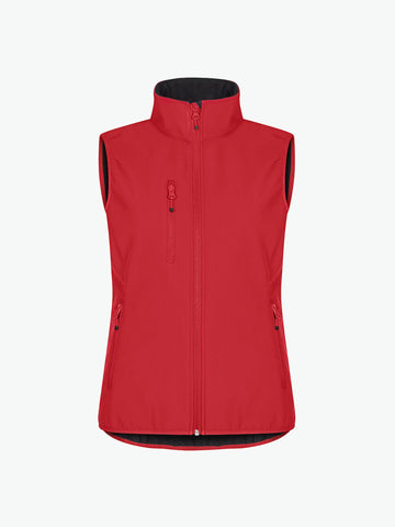 Clique Classic Softshell Vest Women - Rood Softshell Jas Clique XS