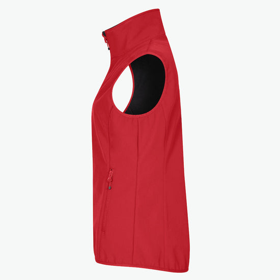 Clique Classic Softshell Vest Women - Rood Softshell Jas Clique