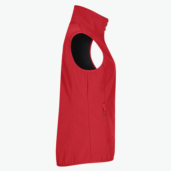 Clique Classic Softshell Vest Women - Rood Softshell Jas Clique