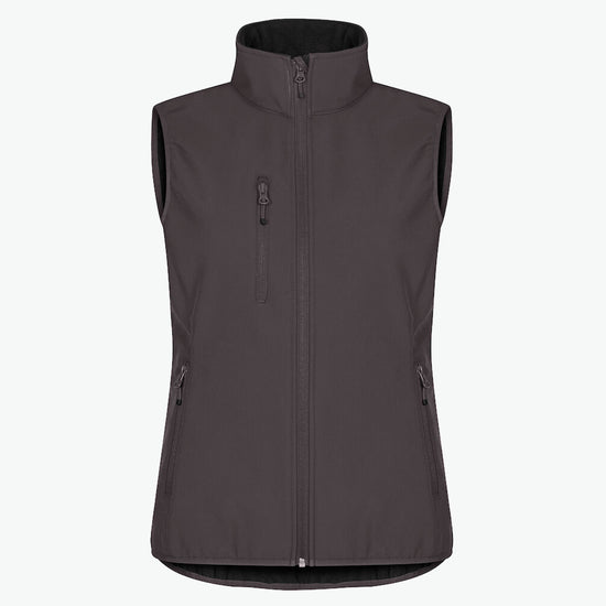 Clique Classic Softshell Vest Women - Donkergrijs Softshell Jas Clique XS
