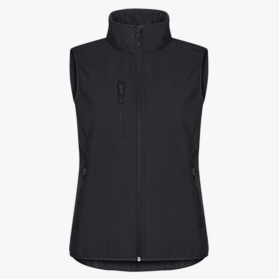Clique Classic Softshell Vest Women - Zwart Softshell Jas Clique XS