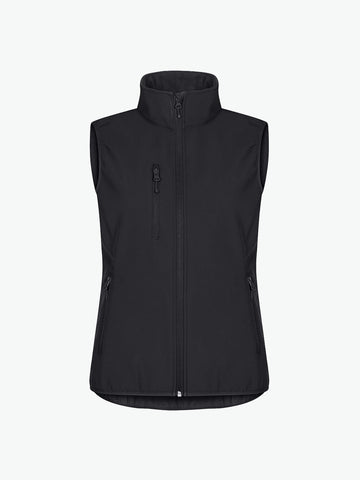 Clique Classic Softshell Vest Women - Zwart Softshell Jas Clique XS