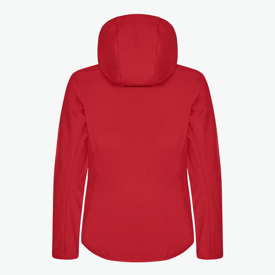 Clique Classic Softshell Hoody Jacket Women - Rood Softshell Jas Clique