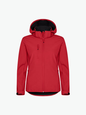 Clique Classic Softshell Hoody Jacket Women - Rood Softshell Jas Clique XS