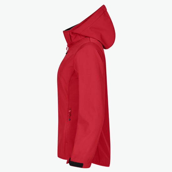 Clique Classic Softshell Hoody Jacket Women - Rood Softshell Jas Clique