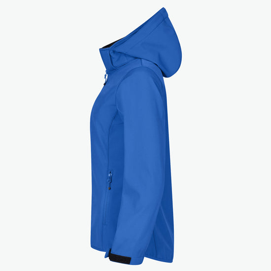 Clique Classic Softshell Hoody Jacket Women - Kobalt Softshell Jas Clique