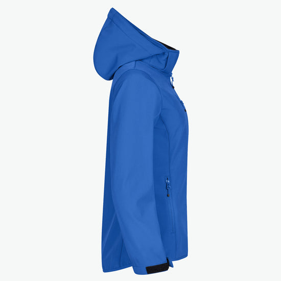 Clique Classic Softshell Hoody Jacket Women - Kobalt Softshell Jas Clique
