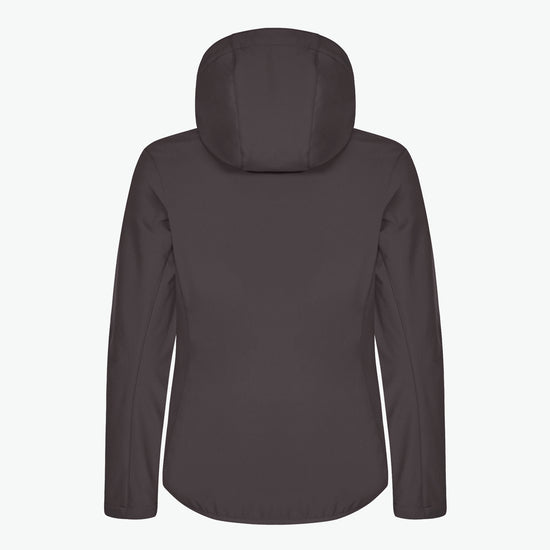 Clique Classic Softshell Hoody Jacket Women - Donkergrijs Softshell Jas Clique