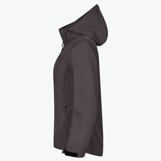 Clique Classic Softshell Hoody Jacket Women - Donkergrijs Softshell Jas Clique