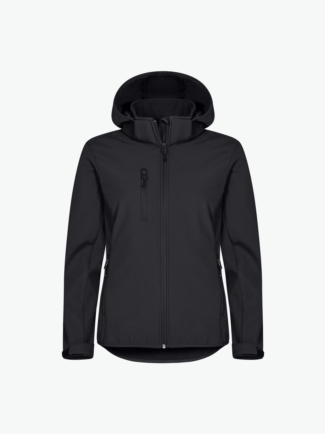 Clique Classic Softshell Hoody Jacket Women - Zwart Softshell Jas Clique XS