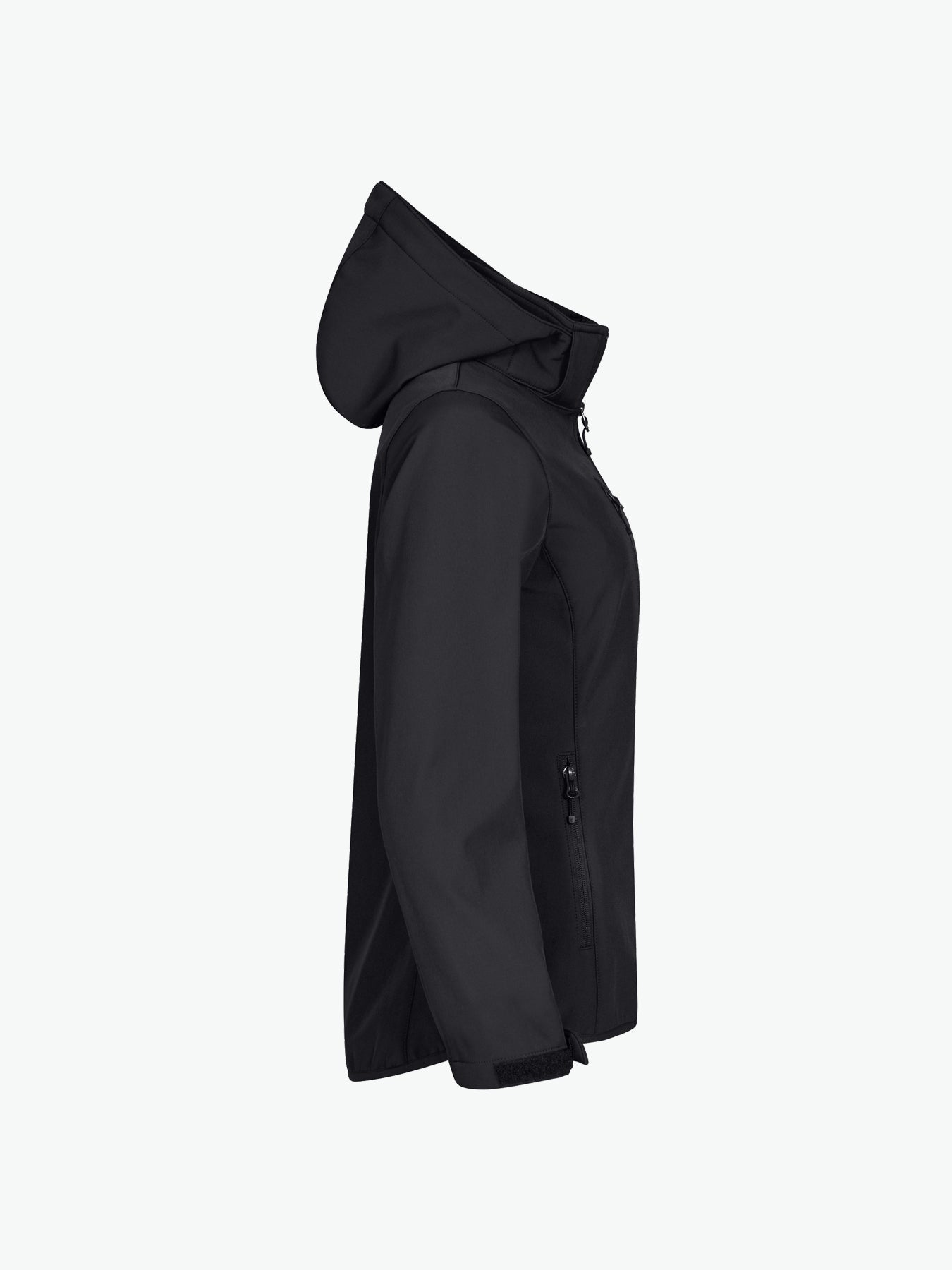 Clique Classic Softshell Hoody Jacket Women - Zwart Softshell Jas Clique
