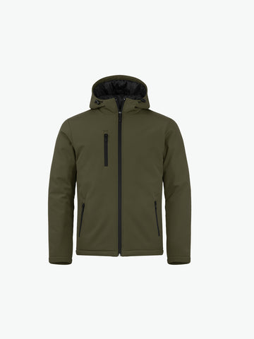 Clique Padded Hoody Softshell Jacket - Mistgroen Softshell Jas Clique XS