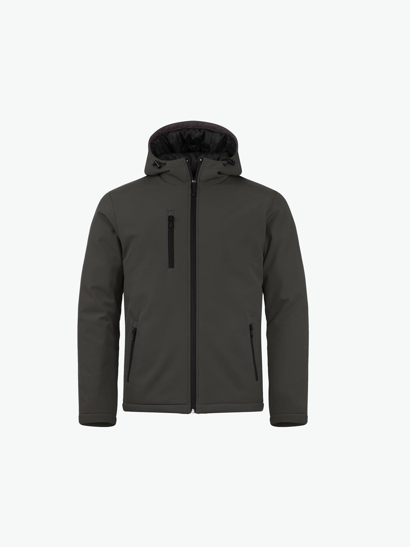 Clique Padded Hoody Softshell Jacket - Donkergrijs Softshell Jas Clique XS