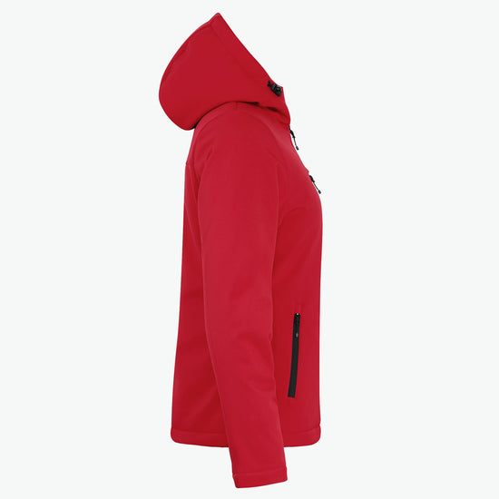 Clique Padded Hoody Softshell Jacket Women - Rood Softshell Jas Clique