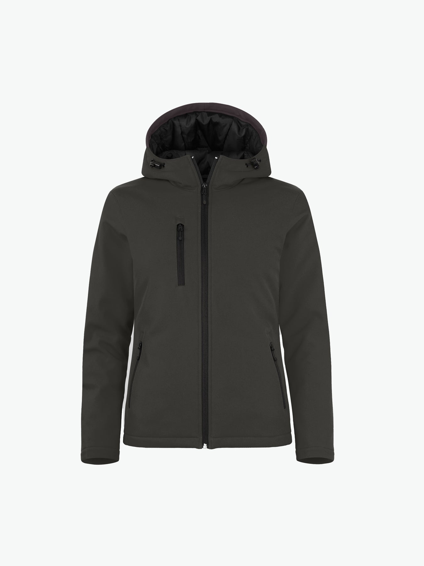Clique Padded Hoody Softshell Jacket Women - Donkergrijs Softshell Jas Clique XS