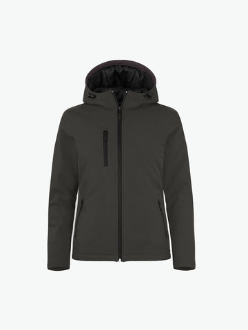 Clique Padded Hoody Softshell Jacket Women - Donkergrijs Softshell Jas Clique XS