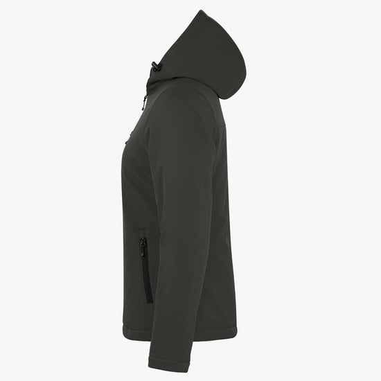 Clique Padded Hoody Softshell Jacket Women - Donkergrijs Softshell Jas Clique