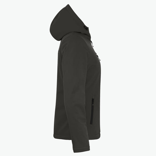 Clique Padded Hoody Softshell Jacket Women - Donkergrijs Softshell Jas Clique