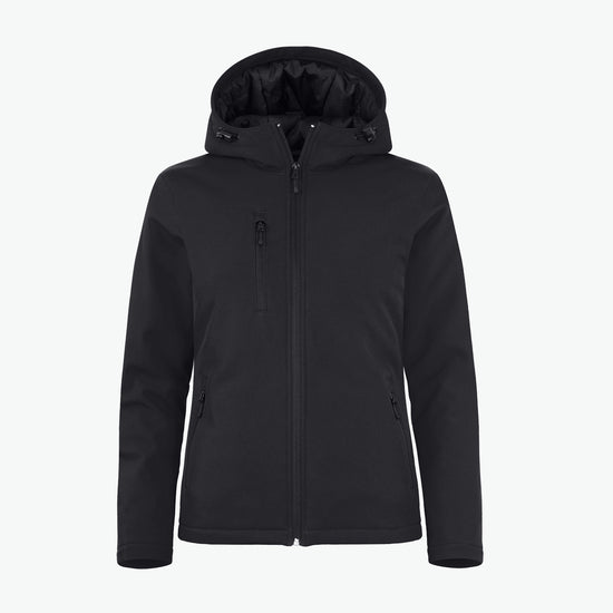 Clique Padded Hoody Softshell Jacket Women - Zwart Softshell Jas Clique XS