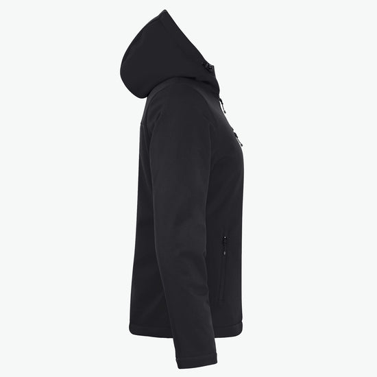 Clique Padded Hoody Softshell Jacket Women - Zwart Softshell Jas Clique