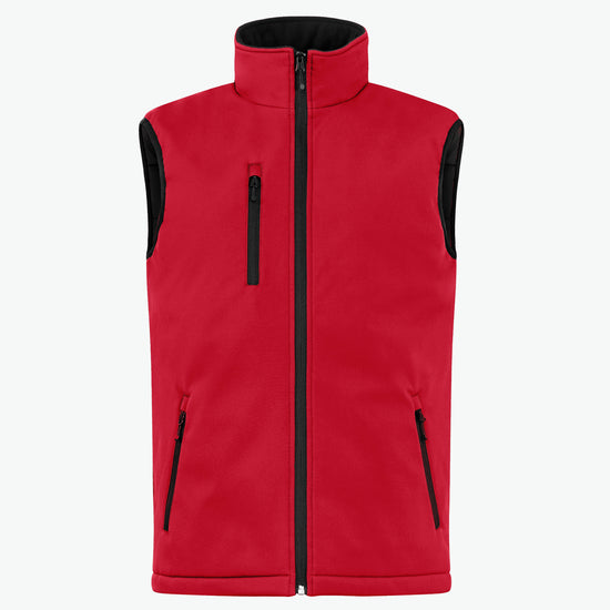 Clique Padded Softshell Vest - Rood Softshell Jas Clique XS