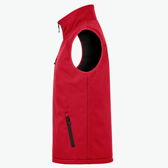 Clique Padded Softshell Vest - Rood Softshell Jas Clique