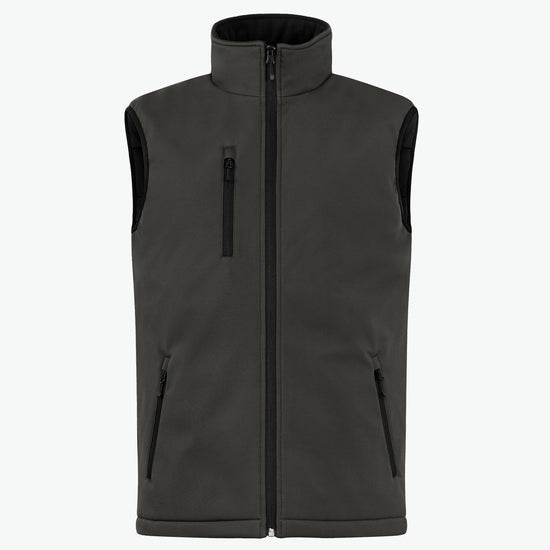 Clique Padded Softshell Vest - Donkergrijs Softshell Jas Clique XS