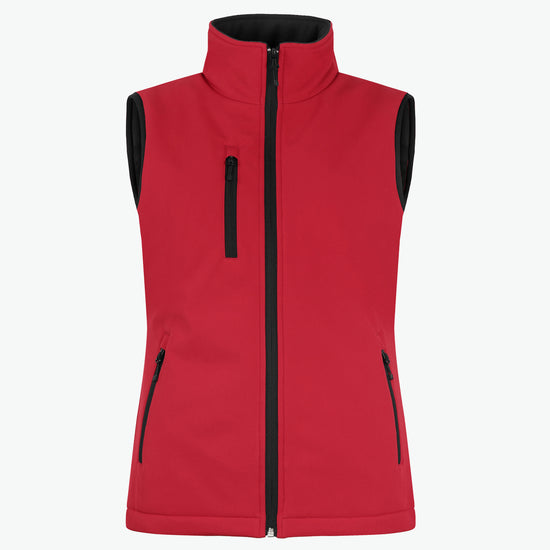 Clique Padded Softshell Vest Women - Rood Softshell Jas Clique XS
