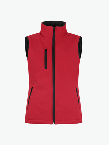 Clique Padded Softshell Vest Women - Rood Softshell Jas Clique XS