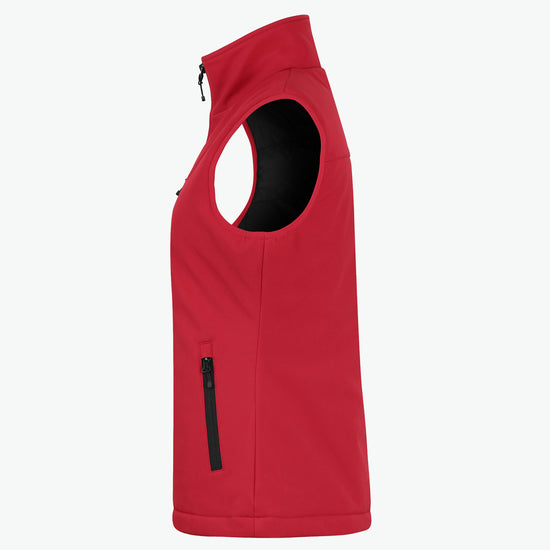 Clique Padded Softshell Vest Women - Rood Softshell Jas Clique
