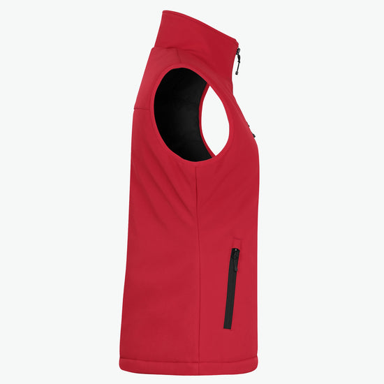 Clique Padded Softshell Vest Women - Rood Softshell Jas Clique