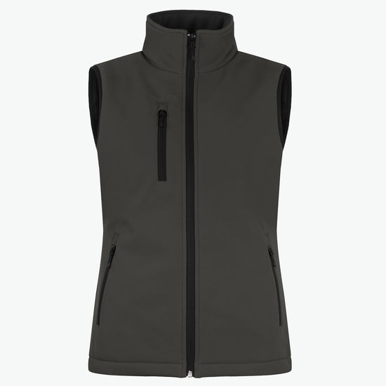 Clique Padded Softshell Vest Women - Donkergrijs Softshell Jas Clique XS