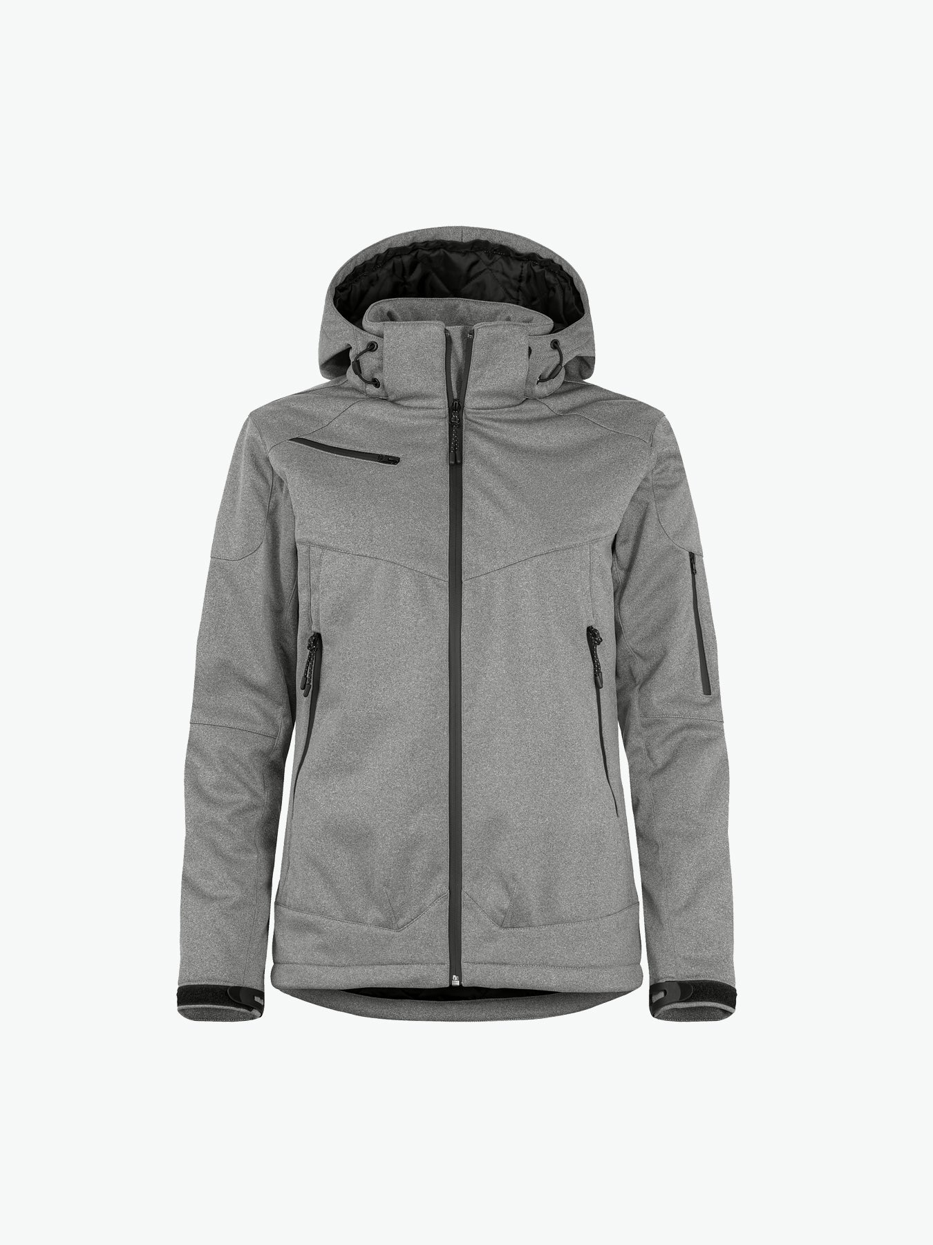 Clique Grayland Jacket Women - Antraciet Melange Softshell Jas Clique XS