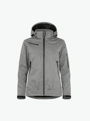 Clique Grayland Jacket Women - Antraciet Melange Softshell Jas Clique XS