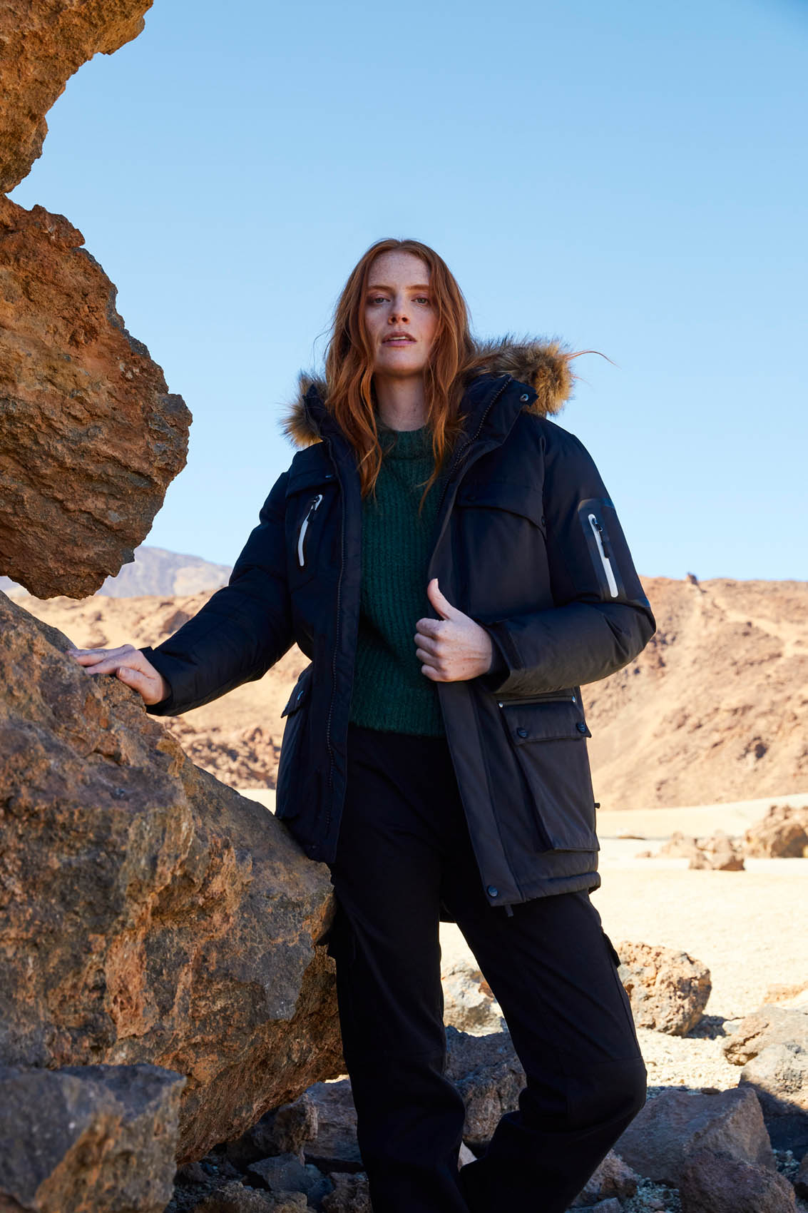 Clique Malamute Jacket - Rood (Winter) Jas Clique