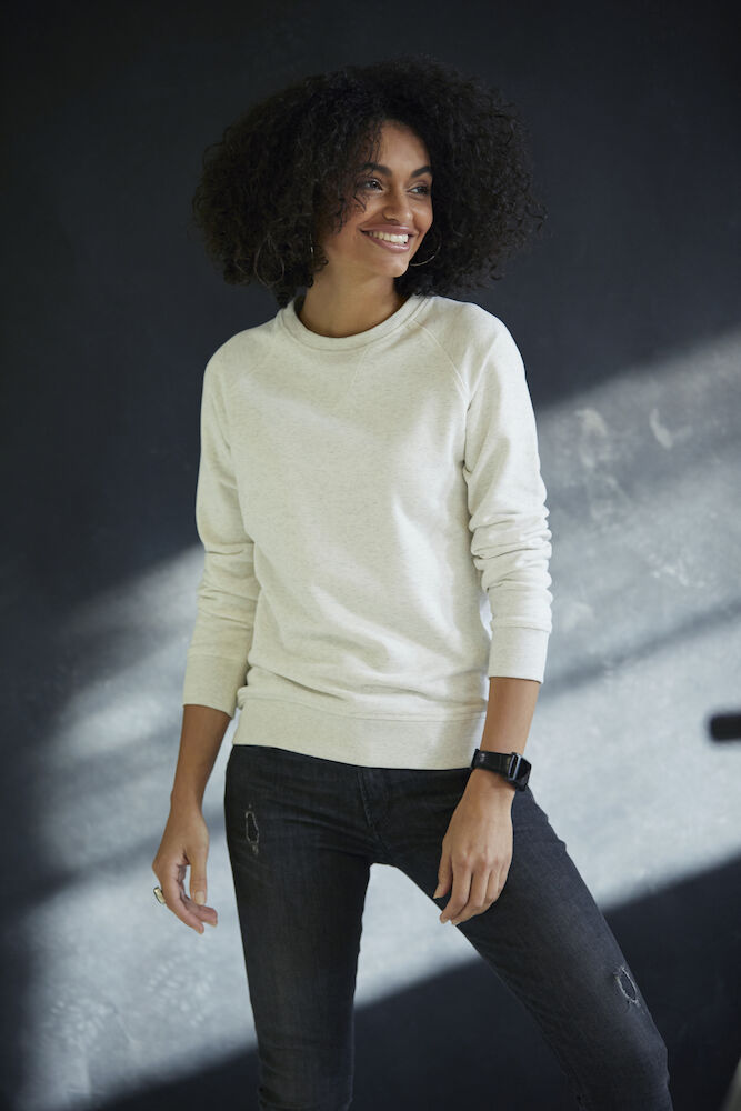 Clique Premium OC Roundneck Women - Nature Melange Sweater Clique