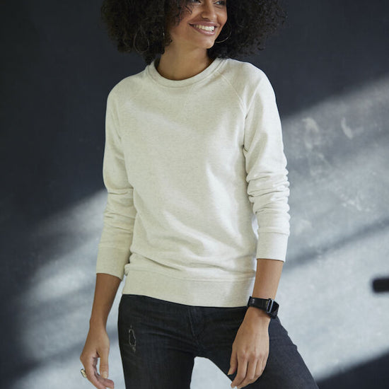 Clique Premium OC Roundneck Women - Antraciet Melange Sweater Clique