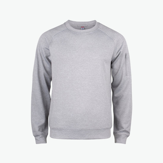 Clique Basic Active Roundneck - Grijsmelange Sweater Clique XS