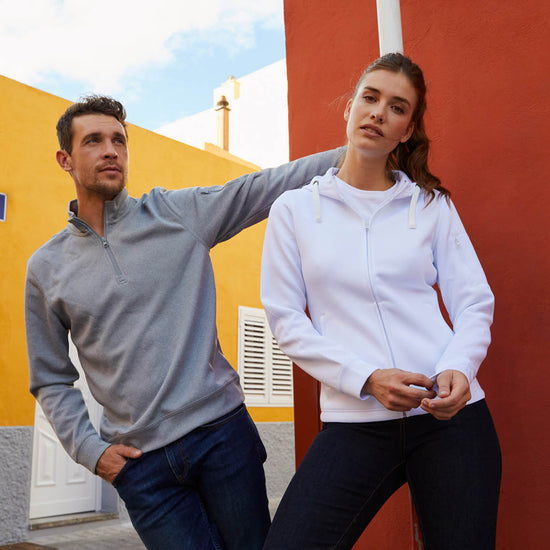 Clique Basic Active Half Zip - Wit Sweater Clique