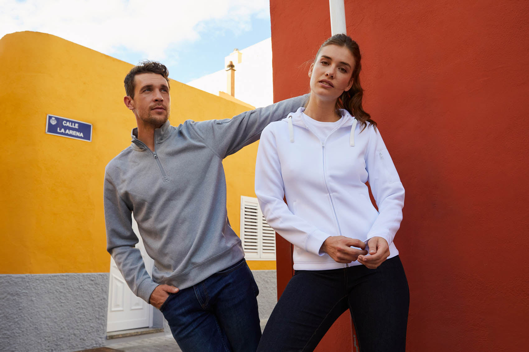 Clique Basic Active Half Zip - Wit Sweater Clique