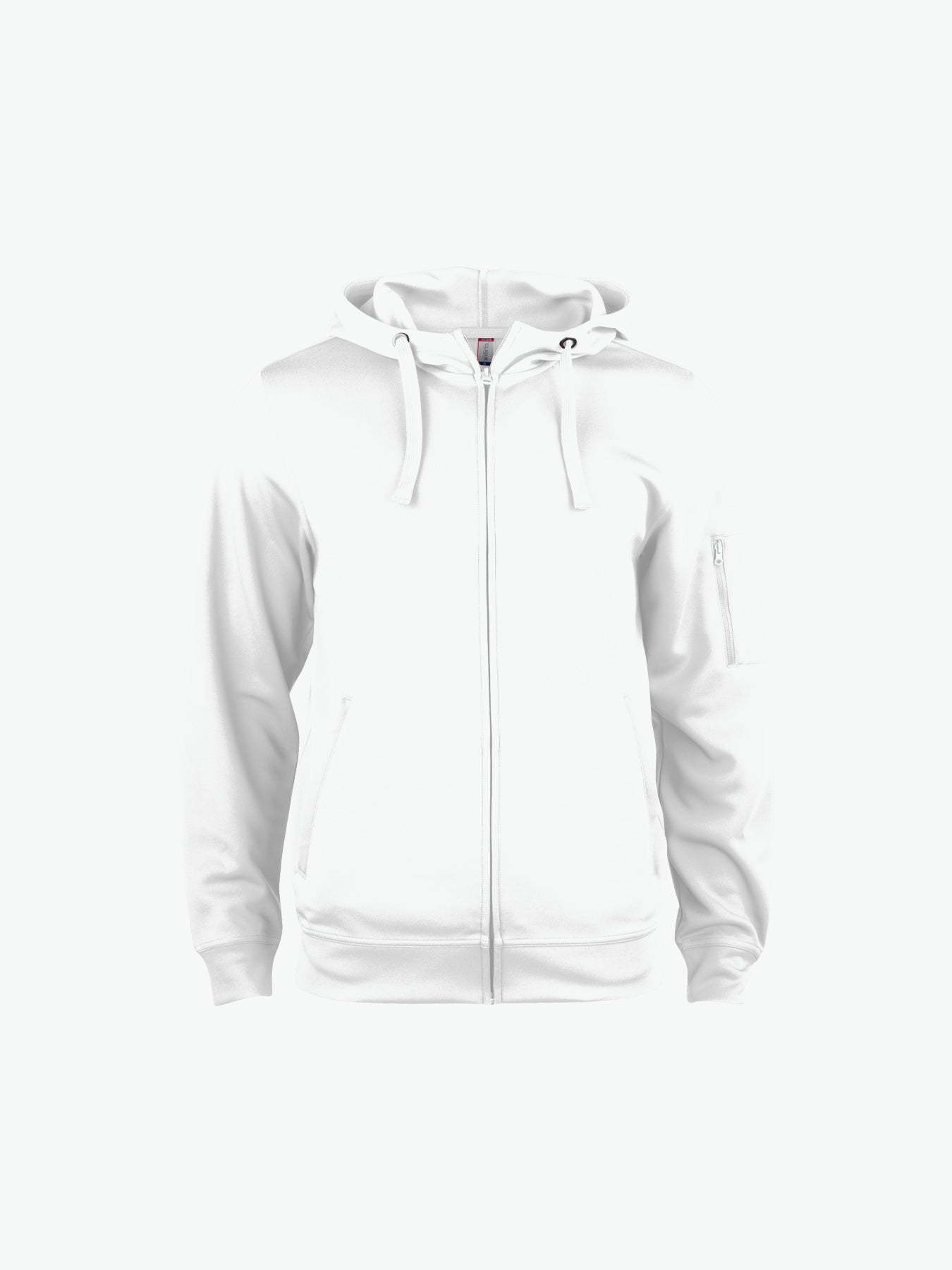 Clique Basic Active Hoody FZ - Wit Hoodie Clique XS