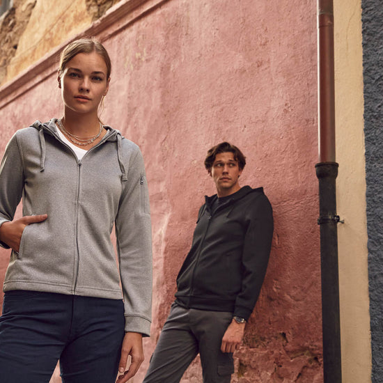 Clique Basic Active Hoody FZ - Wit Hoodie Clique