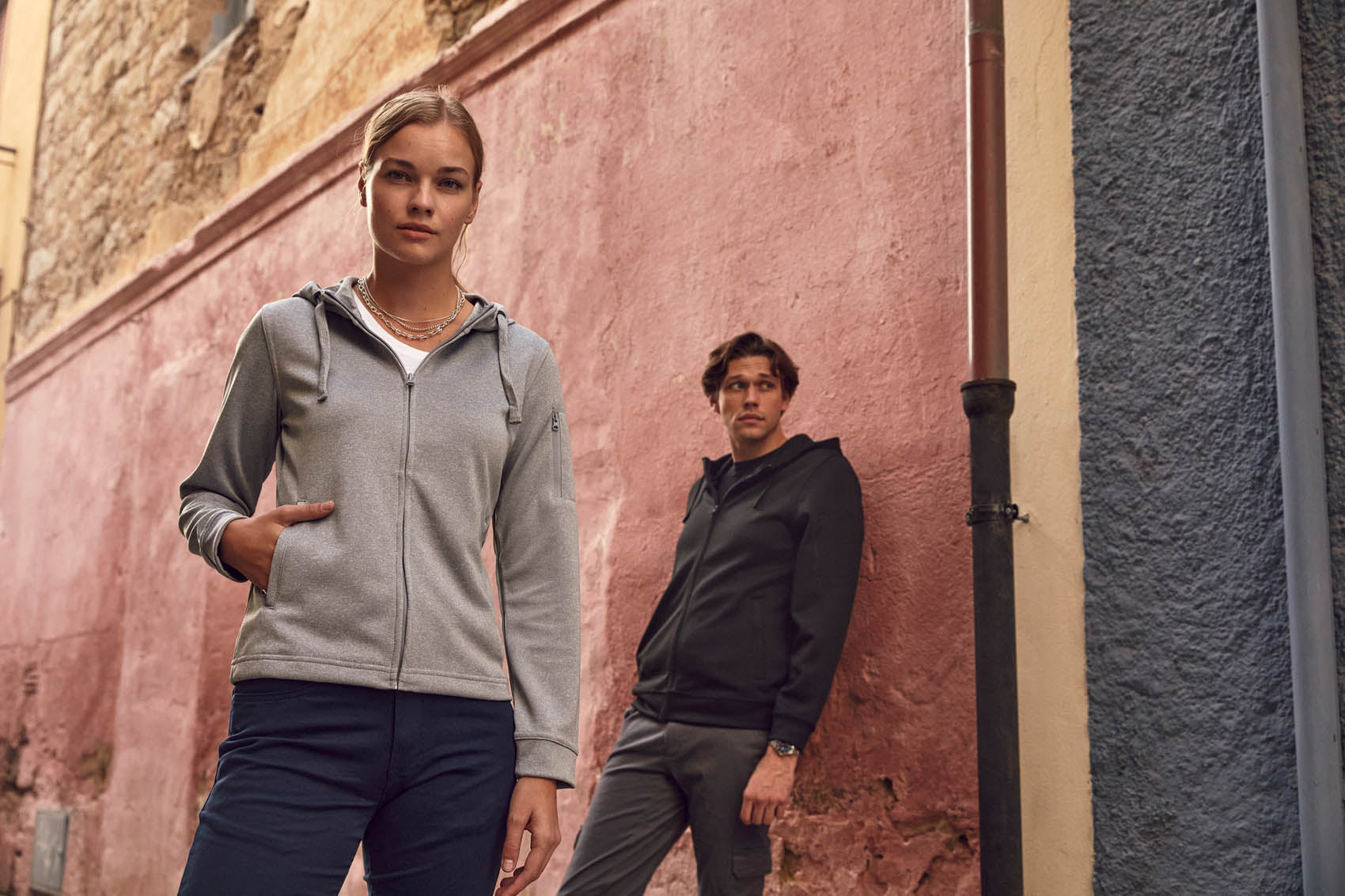 Clique Basic Active Hoody FZ - Wit Hoodie Clique