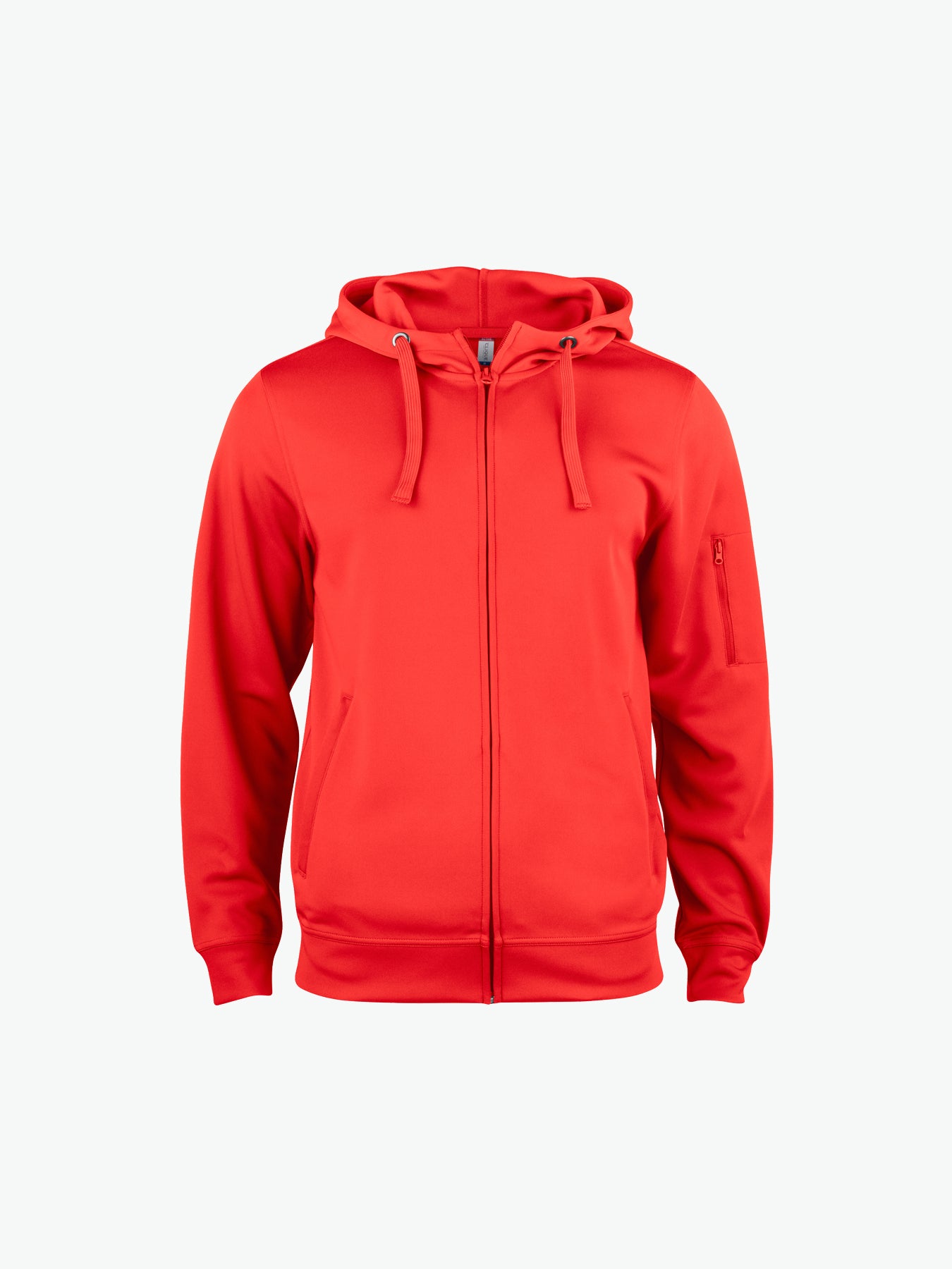 Clique Basic Active Hoody FZ - Rood Hoodie Clique XS