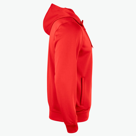 Clique Basic Active Hoody FZ - Rood Hoodie Clique