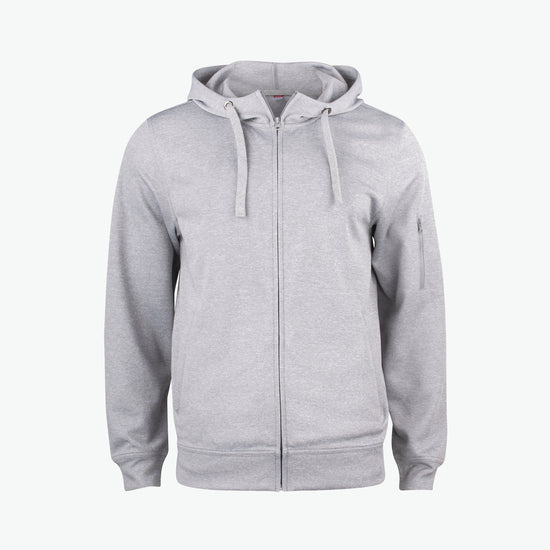 Clique Basic Active Hoody FZ - Grijsmelange Hoodie Clique XS